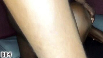 Petite 18+ black girlfriend tries different sex styles with creampie and cumshot