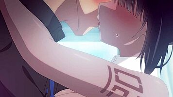 アニメの巨乳チカがビッグチ○ポでファック