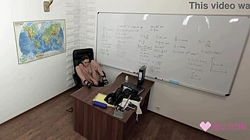 Hidden camera catches guard masturbating in reality