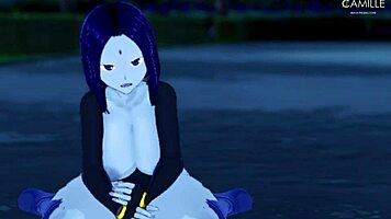 Raven's big thighs tease in the dark forest for JOI and facial 😏