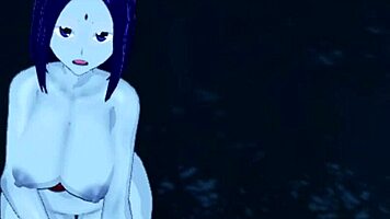Raven's big thighs tease in the dark forest for JOI and facial 😏