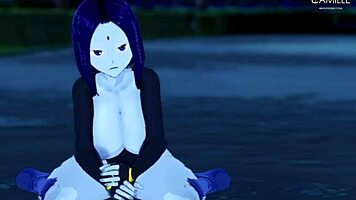 Raven's big thighs tease in the dark forest for JOI and facial 😏