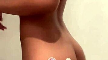 beautiful girl dances solo, showing pussy and tits