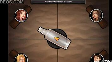 summertime saga - kinky girlfriend shares her boyfriend's big dick with bff on beach