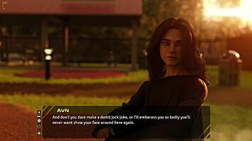 Stunning Long-Haired Brunette Discusses Old Days in Taboo Hentai 3D Game.