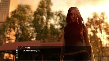 Stunning Long-Haired Brunette Discusses Old Days in Taboo Hentai 3D Game.