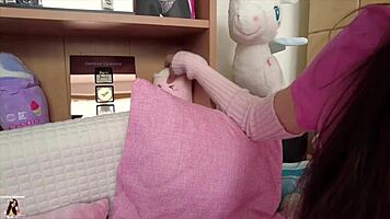 Stepdaughter Plays Dirty Game With Stranger In Her Room