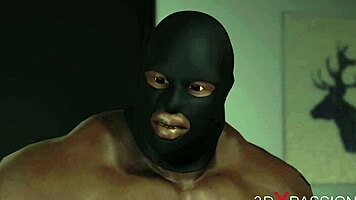 3D Cuckold Scene with Young Blonde Fucked by Big Black Cock