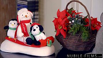 Christmas special with sexy Santa and teen in fun episode.