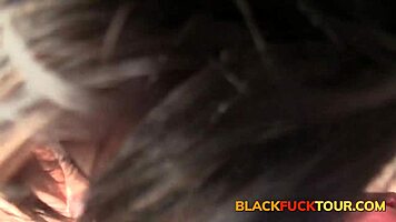 Black Teen Throats White Cock!