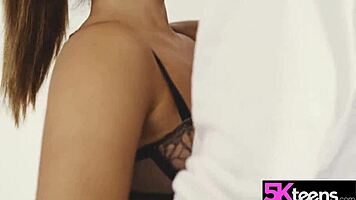 Ginebra from 5kteen 18+s opens pussy for huge cock