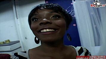 Black Ebony Slut with Big Natural Tits Pick Up at the Street 😈