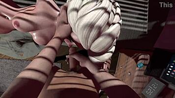 porn cartoon with elza l in 3d hentai 😈