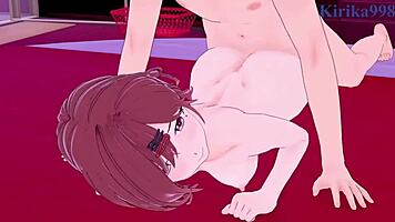 madoka higuchi has intense sex in the idolmaster shiny colors hentai creampie