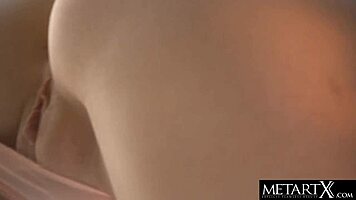 that cute redhead is masturbating outdoors with jiggling ass