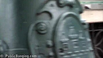 Busty Teen Hints At Gangbang On The Street