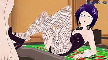 mitsuki bakugo and kyoka jiro and izuku midoriya bunny girl intense sex - my hero academia hentai 😍