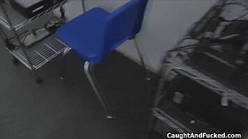 I’m a lingerie teen 18+ sucking cock after being handcuffed at office.