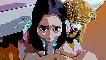 Submissive stepdaughter gets used by her pervert stepfather every day in wild hentai cartoon.