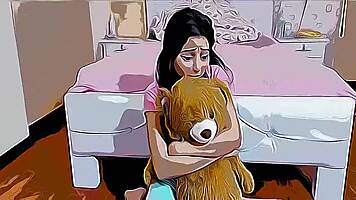 Submissive stepdaughter gets used by her pervert stepfather every day in wild hentai cartoon.