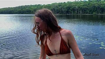 Vlog de Acampamento - Bathing in River and Getting Covered in Hot Cum.