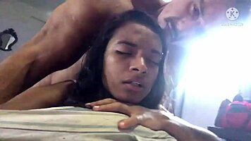 Latina teen jasmine santanna swallows cum after oral