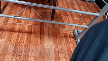 Upskirt peek at Mexican saleswoman Nataly's charm