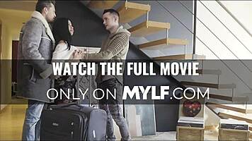 oh wow, beautiful milf in bikini seduces boy next door and takes hot jizz on face!