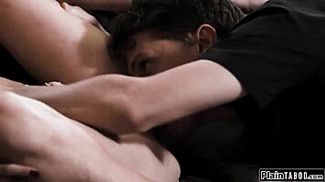 New Foster Teen 18+ Sucks and Rides Stepdaddy's Big Cock in Petite Oral Group