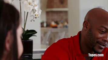 Brunette slut fucks BBC for revenge 😈