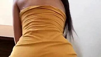 Fucking mexican babe bounces on cock in office with cute dress part 2
