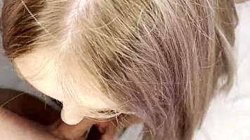 Cute amateur couple rides cowgirl to cum in pussy.