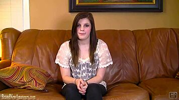 Teen on casting call with braces interview