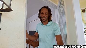 nurse costume ebony babe collects big black cock instead of candies?