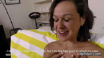 Kissable Nympho Spreads Her Narrow Honey Pot And Gets Devirginized!