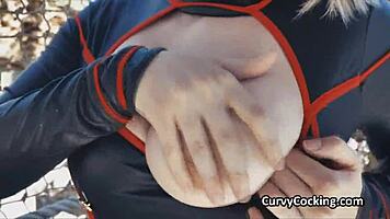 Tit N Pussy Fucking Busty Oiled Teen 18+ Bombshell