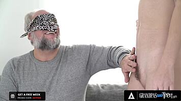 Pretty Teen Sasha Sparrow Makes Grandpa Cum In Mouth