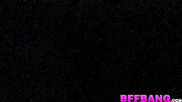 Adorable Teens Pleasure One Cock During Movie Night