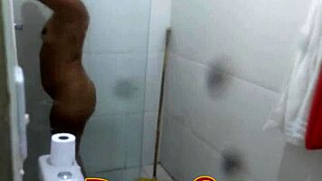 my sister-in-law left the bathroom door open, so i fucked her big cock.