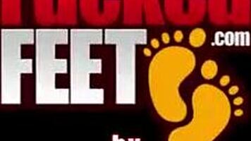Amateur teen Keegan Chillz gives first footjob for FuckedFeet