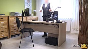 Sexy girl navigates casting interview with blowjobs and missionary sex for cash