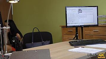 Sexy girl navigates casting interview with blowjobs and missionary sex for cash