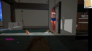 my new family 12, watchin this redhead teen with big tits in hentai anime.