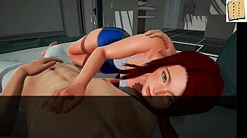 my new family 12, watchin this redhead teen with big tits in hentai anime.