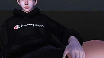 he waited eagerly for his skinny korean femboy slut to assfuck him in hentai game