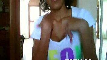 Fine Ass Dominican Girl With Glasses Strips Naked On Webcam