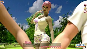 Ep18 catches eve masturbating in the shower, then helps the curvy mature hotties with cumshots in 3d porn game