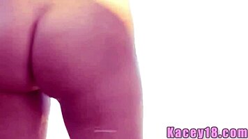 Kacey 18 Bathes Naughty Fingers Clit Outdoor Orgasm