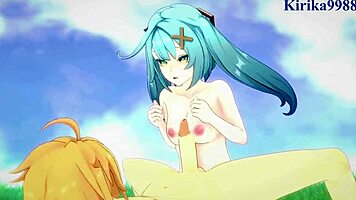 Faruzan Layla And Aether Engage In Exciting Adventures In Genshin Impact Cartoon World