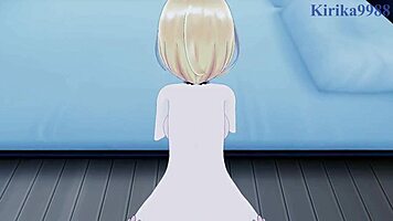 Yozora Mel and Uruha Rushia in wild POV hentai sex with Hololive VTuber